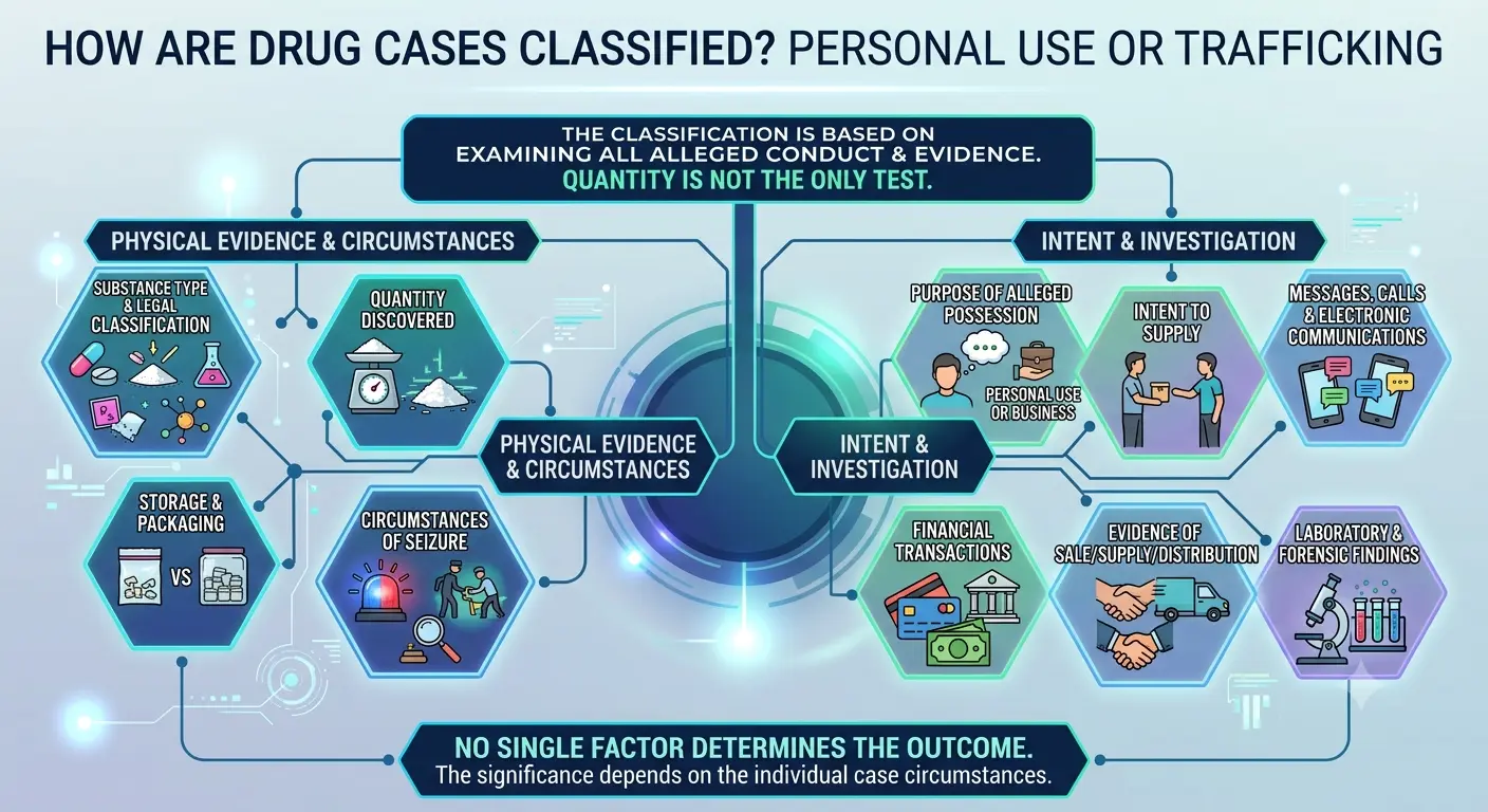 How Is a Drug Case Classified as Personal Use or Trafficking